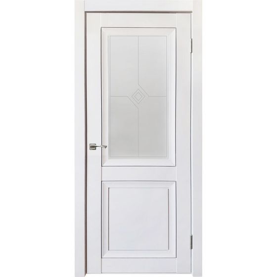 Купить Дверь экошпон Decanto 1 barhat white остеклённая