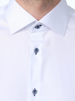 Сорочка мужская VESTER цвет белый, контрастные петли и пуговицы, бамбуковое волокно, 52118 29