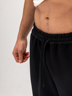 Брюки спортивные прямые без начеса. Уголь.