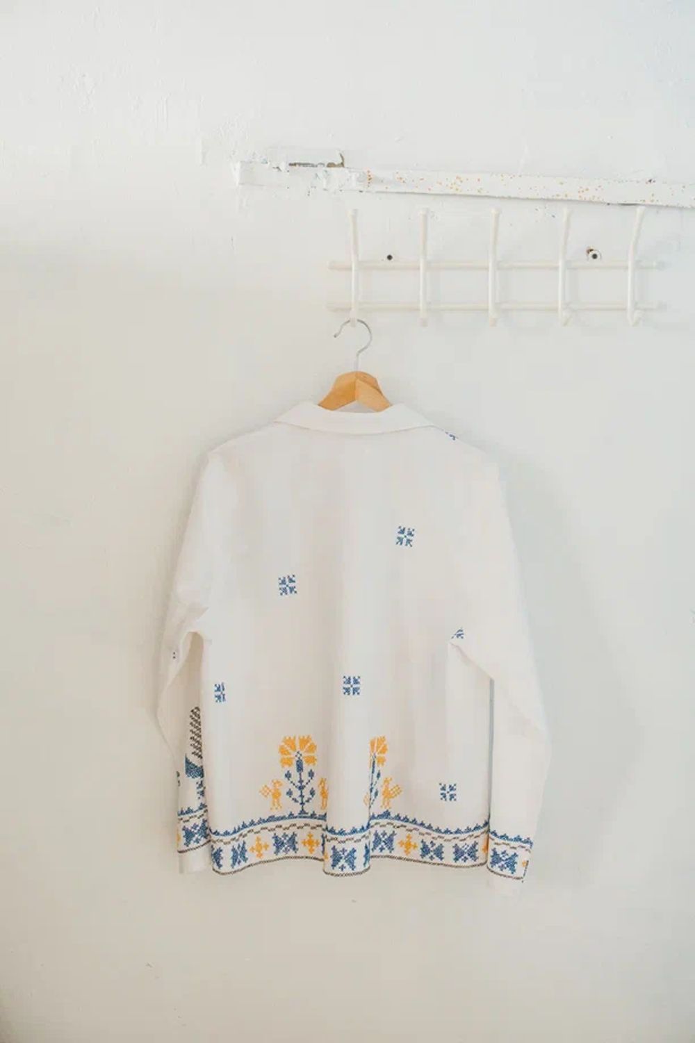 Рубашка Soeurs с птицами 2 белая