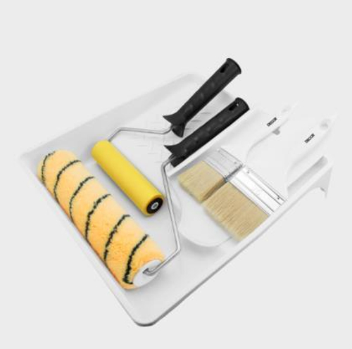 Набор  Валик Полиакрил тигр 240мм+валик приж.150мм+ван.32*35+кисть50,75+шп.4в1 'Почти Даром''/670-77