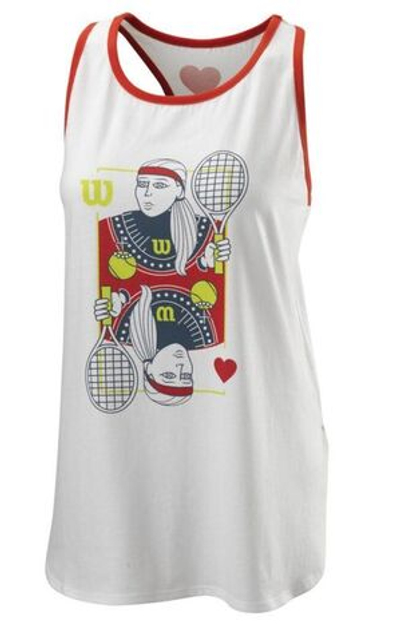 Женский топ теннисный Wilson W Queen Tech Tank - white