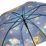 Зонт детский полуавтомат «Ultramarine - Морские жители», 8 спиц, d-100см, длина в слож. виде 65см