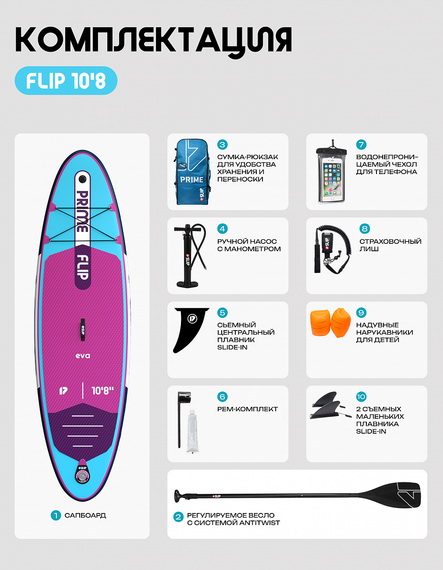 25 SUP PRIME 10&#39;8*33&quot;*6&quot; FLIP light blue