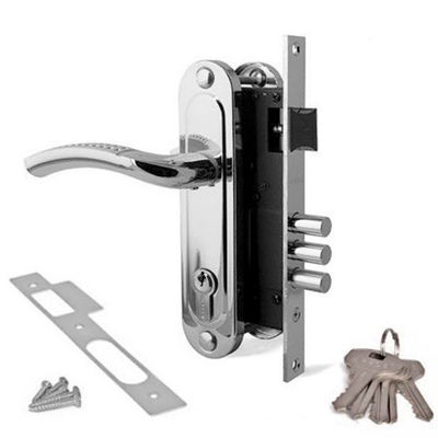 Замок Апекс врезной 1527/60-NI/S никель/хром - 70мм