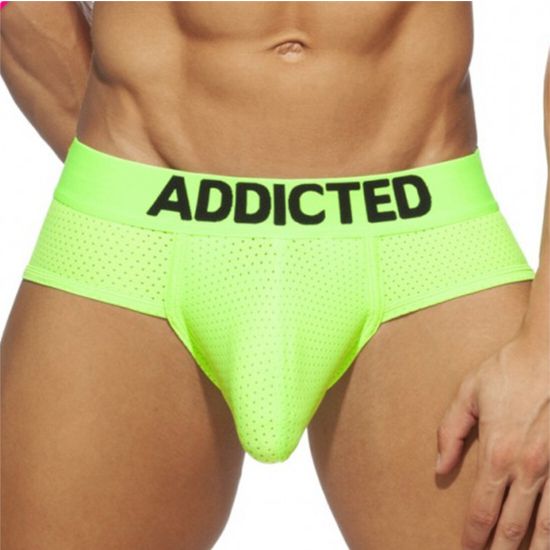 Мужские трусы брифы зеленые Addicted AD2077-19