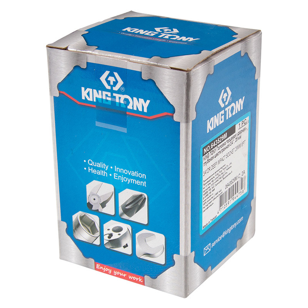 KING TONY (643529M) Головка торцевая ударная глубокая шестигранная 3/4", 29 мм