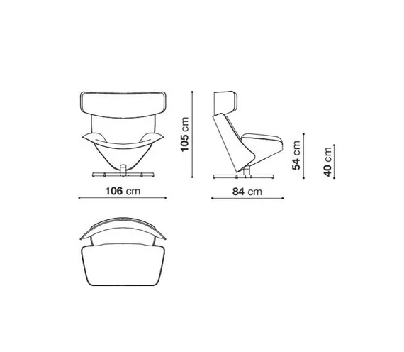 Кресло с оттоманкой Almora