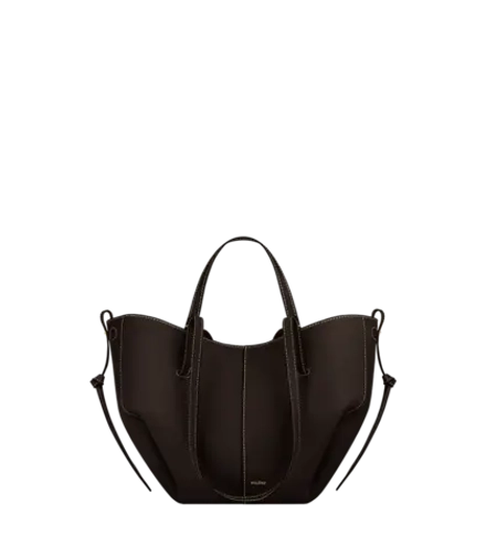 POLENE СУМКА CYME MINI, ТЕМНО-КОРИЧНЕВЫЙ