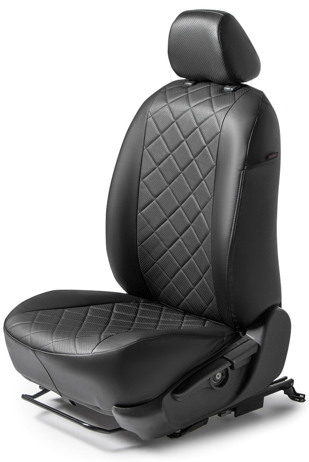 Авточехлы Rival Ромб (зад. спинка 40/60) для сидений Toyota Camry XV40 2006-2011, эко-кожа, черные, SC.5705.2