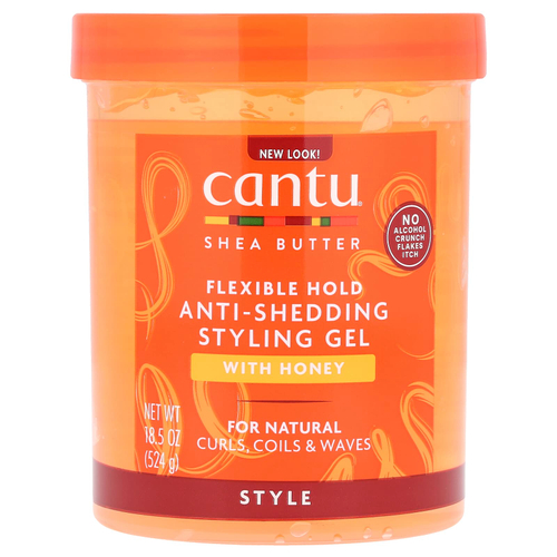 Cantu, гель для укладки с маслом ши и мёдом против выпадения, гибкая фиксация, 524 г