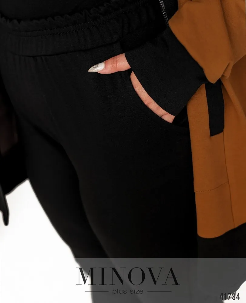 Костюм 17-228-черный-горчица Minova