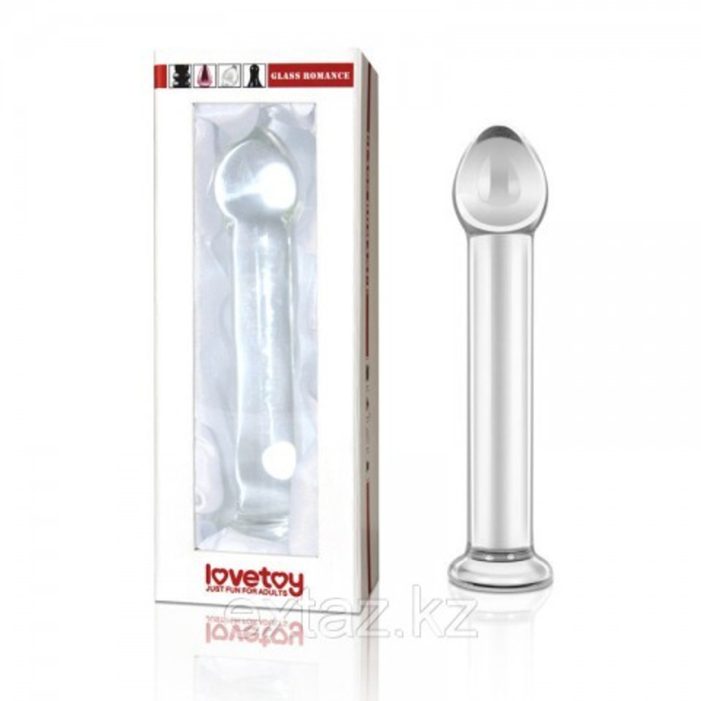 Стеклянный фаллоимитатор Lovetoy Glass Romance (16×3,5 см)