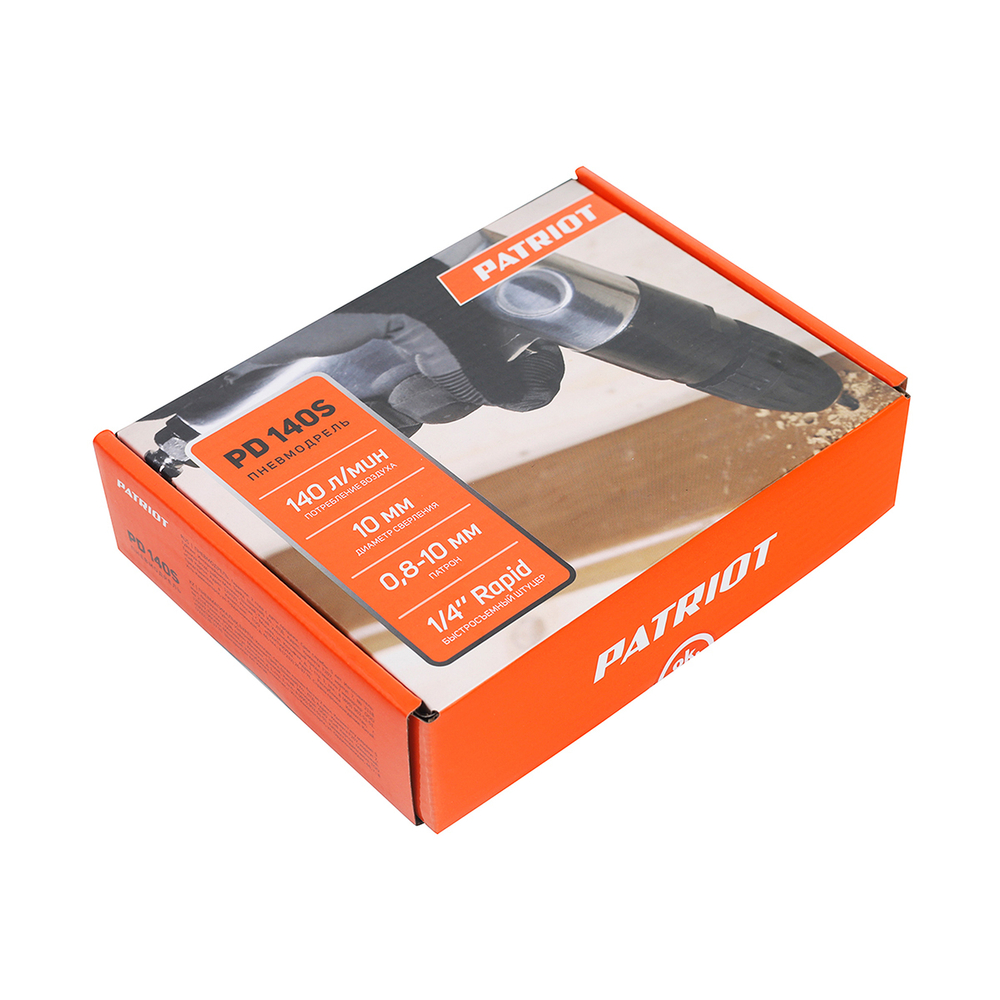 Дрель пневматическая Patriot PD 140S, 6 бар, 113 л/мин