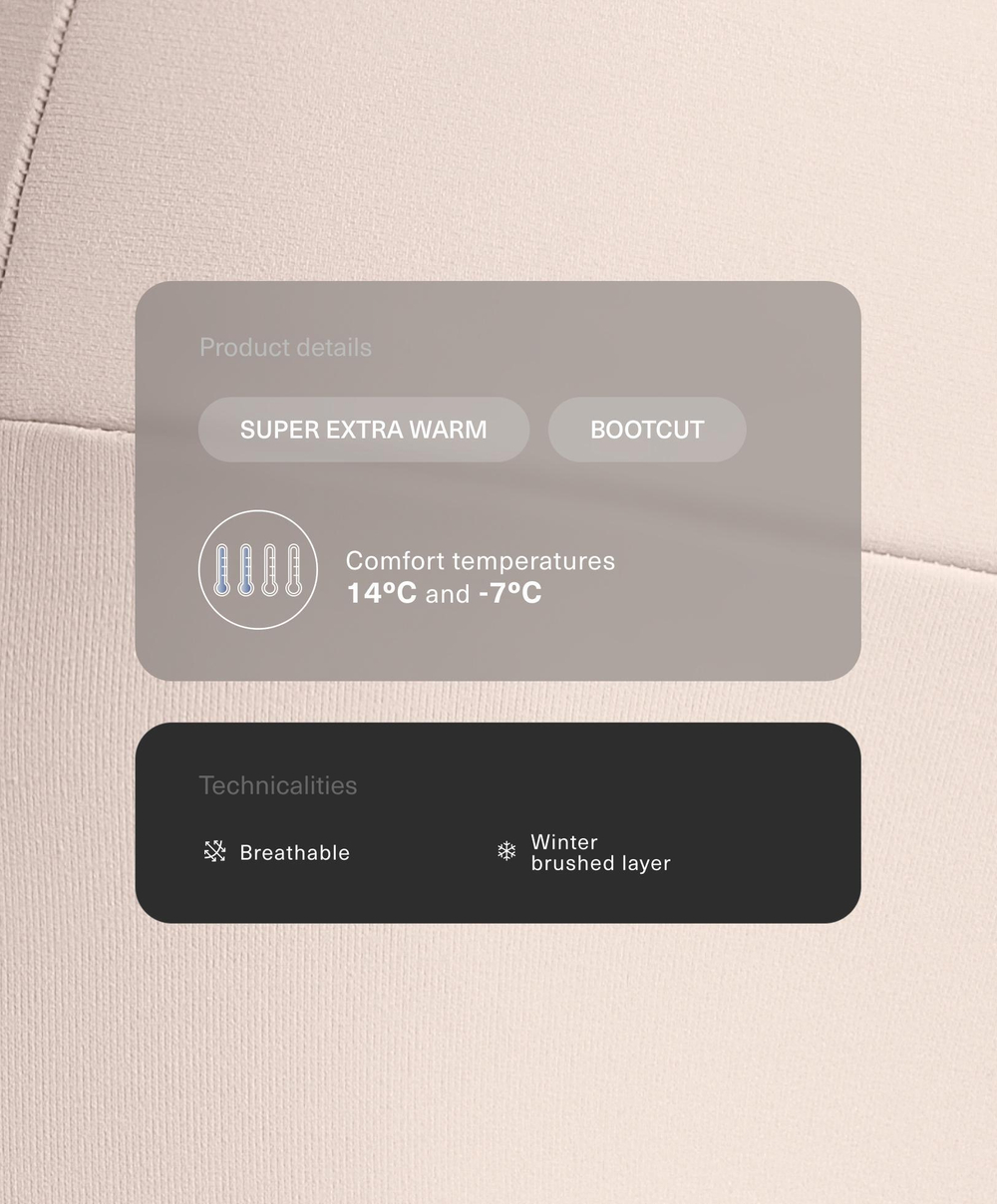 OYSHO Брюки Super Extra Warm, экрю