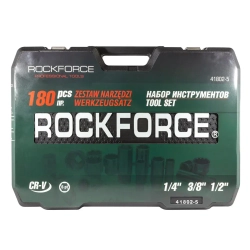 Набор инструментов 180пр.1/4''&amp;3/8''&amp;1/2''180пр. (6-гран.)(4-32мм) RockForce##Rock FORCE RF-41802-5