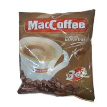Растворимый кофе MacCoffee 3 в 1 Карамель 25 пакетиков 2 шт