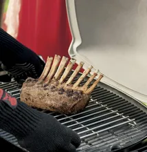 Подставка для запекания мяса, птицы большая для грилей Weber Q 200/2000 серий, 37x23x2 см, нержавеющая сталь