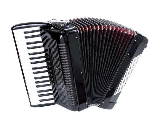 JH2017D-B Аккордеон 37/96/7+2, черный, с футляром, Aurus