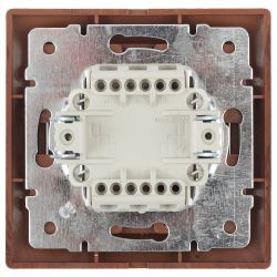 Переключатель Intro Plano 1-103-10 одноклавишный 10А-250В, IP20, СУ, венге