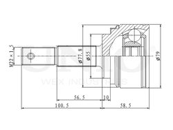 ШРУС внешний UNIO CVJ-20177