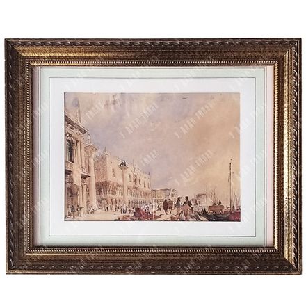 Гаррес П.-Ж. (1802–1852) Дворец Дожей в Венеции. Бумага, акварель. Венеция, 1-я пол. XIX в.