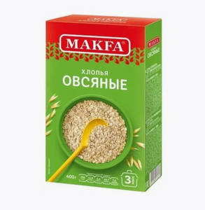 ХЛОПЬЯ МАКФА ОВСЯНЫЕ 400ГР