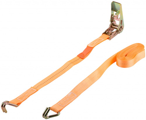 77-253 Ремень для крепления груза, храповый механизм, лента 25мм х 5м, 800кг, ХВАТ---