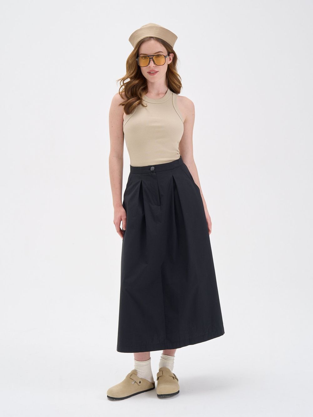 Юбка миди "Уголь" женская