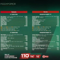 Набор инструментов 110пр. RockForce