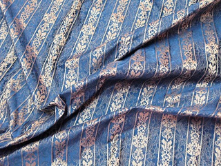 Жаккард Эстель полоса синий