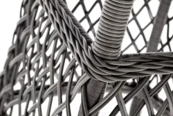 "Эспрессо" плетеный круглый стол, диаметр 80 см, цвет графит