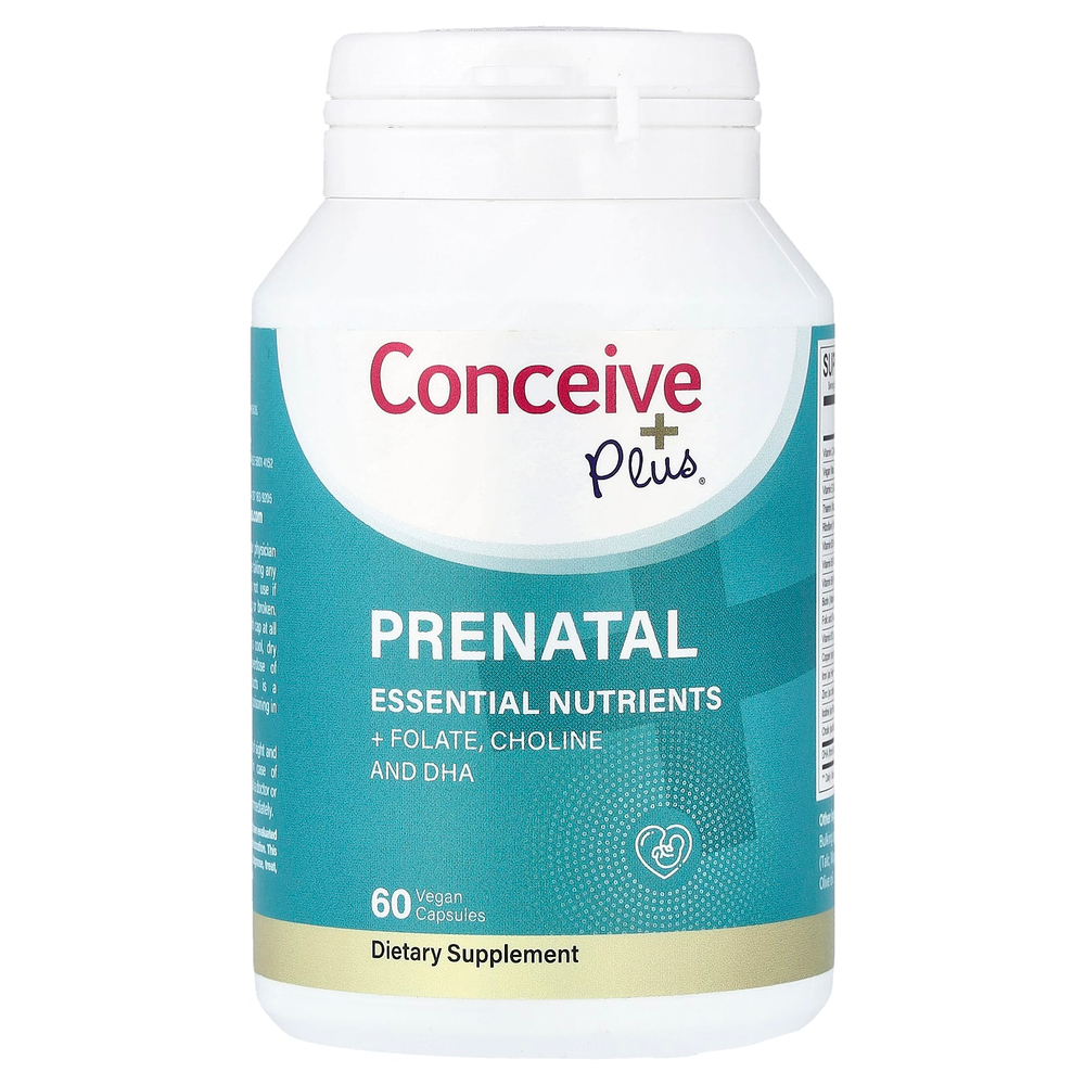 Conceive Plus, комплекс для беременных, 60 веганских капсул
