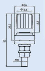 Клемма приборная ET M6-R