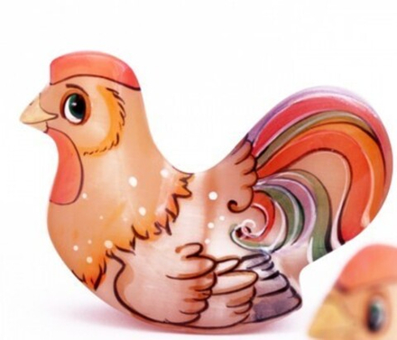 Петух качалка из селенита (Перм)