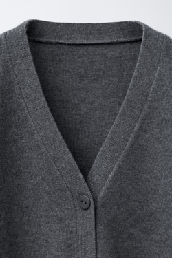 ZARA ВЯЗАНЫЙ КАРДИГАН, АНТРАЦИТОВЫЙ