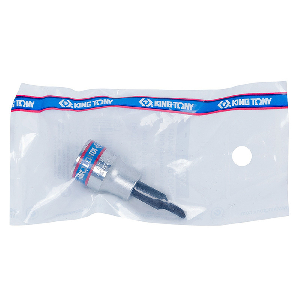 KING TONY (302503) Насадка (бита) торцевая 3/8", L = 50 мм, HEX, 3 мм