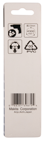 Сверло по металлу HSS-R 2х24x49, 2 шт. Makita D-38308 Металл HSS-R 2,0 x 24 х 49 мм 118 град 2 шт.