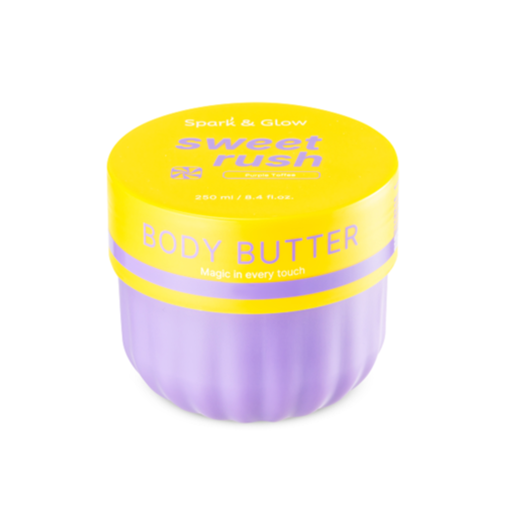 Баттер для тела с ароматом соленой карамели Spark&Glow Body butter purple toffee, 250 мл