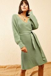 Qadın üçün xaki rəngli toxunma don 10121080