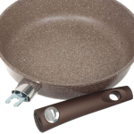 Сковорода алюминий, 26 см, антипригарное покрытие, Vari, Pietra, коричневая, BR31226, съемная ручка