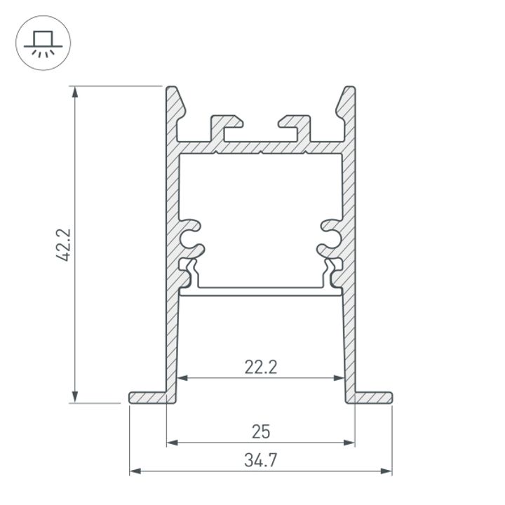 Профиль Arlight SL-Comfort-3542-F-2000 Anod Black 031765