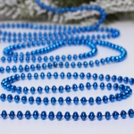 Бусы на ёлку 2,0 м «Жемчуг» 0,68 см, Сапфир