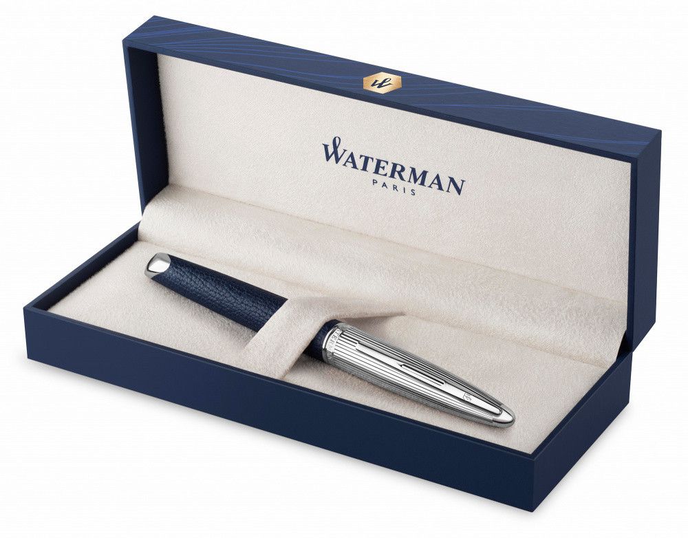Перьевая ручка Waterman Carene Blue Leather с пером 18К F (2099567)