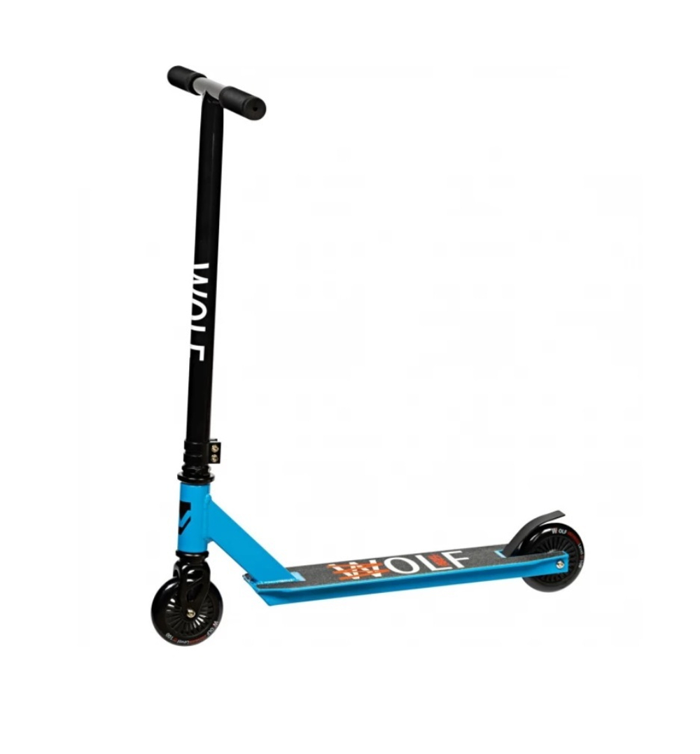 Самокат трюковый Novatrack Wolf JR, 100 мм, синий