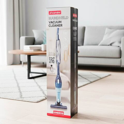 Пылесос вертикальный со шнуром, HEPA фильтр, 600Вт, черный, 6906