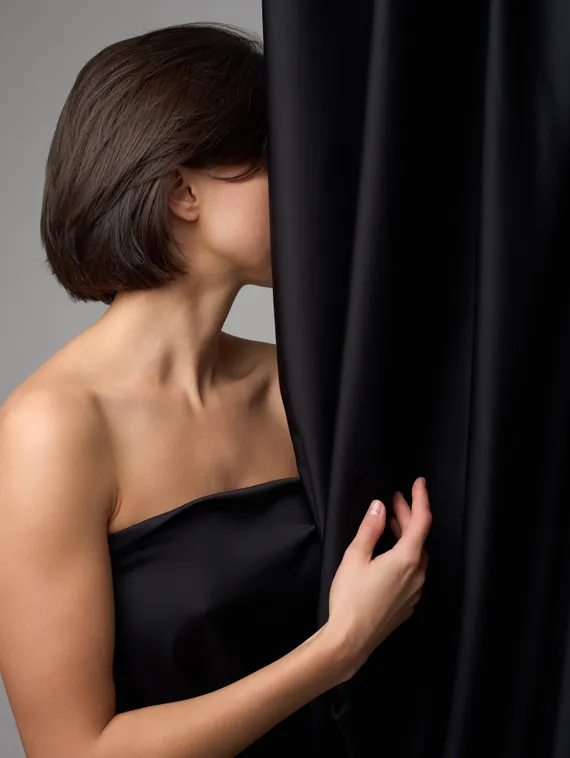 Шелк вискозный стрейч, арт. 15308, Китай, черный