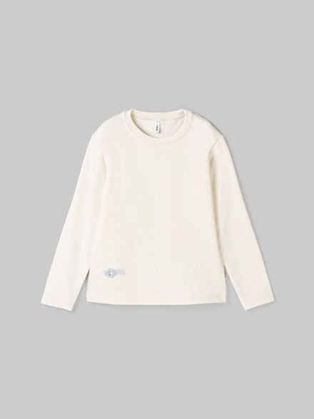 Лонгслив из футера "Лён" с принтом 7+