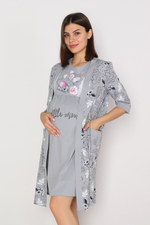 Пижама женская сорочка+халат КЖ 0215-1