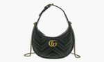 Сумка Gucci GG Marmont Half-Moon Shaped Leather MINI Bag "Black"